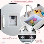 Cozinha Madeira Infantil Moderna Com Geladeira E Microondas 57PCS - BW455 - 4