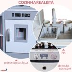 Cozinha Madeira Infantil Completa Com Geladeira E Máquina de Lavar 77PCS - BW456 - 4