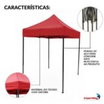 Gazebo Articulado 2x2m Vermelho - IWCJ014VM - 4