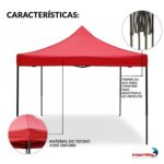 Gazebo Articulado 3x3m Vermelho - IWCJ015VM - 4