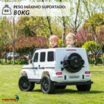 Mini Carro Elétrico Gigante 24V Licenciado Mercedes Benz G63 Branco - BW434BR - 5