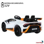 Mini Carro Licenciado 12V Lamborghini Huracan Sto Branco - BW403BR - 5