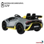 Mini Carro Licenciado 12V Lamborghini Huracan Sto Cinza - BW403CZ - 5