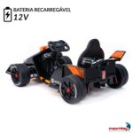 Mini Kart 12V Fe Licenciado Preto - BW405PT - 5