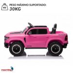 Mini Carro Elétrico 12V Licenciado Dodge Ram 1500 RHO Rosa - BW426RS - 5