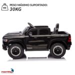 Mini Carro Elétrico 12V Licenciado Dodge Ram 1500 RHO Preto - BW426PT - 5