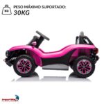 Mini Carro Elétrico 12V Licenciado Volkswagen E Buggy Rosa - BW432RS - 5