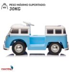 Mini Kombi Elétrica 6V Licenciado Volkswagen Buzz Azul - BW430AZ - 5