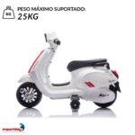 Mini Moto Elétrica 6V Licenciado Vespa Branco - BW433BR - 5