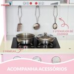Cozinha Madeira Infantil Com Máquina De Lavar, Coifa, Forno, Microondas 58PCS - BW452 - 5