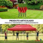 Gazebo Articulado 3x6m Vermelho - IWCJ017VM - 6