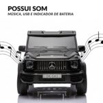 Mini Carro Elétrico Gigante 24V Licenciado Mercedes Benz G63 Preto - BW434PT - 6
