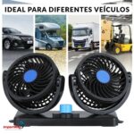 Mini Ventilador Duplo Automotivo 12V - IWMCA015 - 6