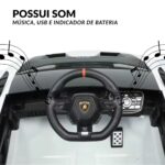 Mini Carro Licenciado 12V Lamborghini Huracan Sto Branco - BW403BR - 6