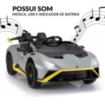 Mini Carro Licenciado 12V Lamborghini Huracan Sto Cinza - BW403CZ - 6