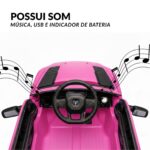 Mini Carro Elétrico 12V Licenciado Dodge Ram 1500 RHO Rosa - BW426RS - 6
