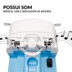 Mini Kombi Elétrica 6V Licenciado Volkswagen Buzz Azul - BW430AZ - 6