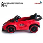 Mini Carro Elétrico 6v Vermelho - BW404VM - 6