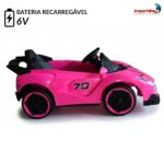 Mini Carro Elétrico 6v Rosa- BW404RS - 6