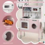 Cozinha Madeira Infantil Com Máquina De Lavar, Coifa, Forno, Microondas 58PCS - BW452 - 6