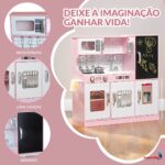 Cozinha Madeira Infantil Com Lava Louça, Microondas E Geladeira 79PCS - BW453 - 6