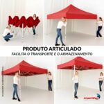 Gazebo Articulado 2x2m Vermelho - IWCJ014VM - 6
