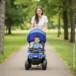 Mini Quadriciclo Elétrico 6V Com Empurrador E Cobertura Azul - BW393AZ - 7