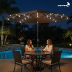 Ombrelone Base Central Articulado Com Led 2,70m TerraCota - IWOBCAL270TE - 7