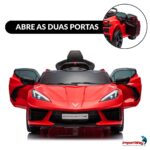 Mini Carro Elétrico 12V Licenciado Corvette C8 Vermelho - BW431VM - 7