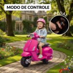Mini Moto Elétrica 6V Licenciado Vespa Rosa - BW433RS - 7