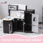 Cozinha Madeira Infantil Moderna Com Geladeira E Microondas 57PCS - BW455 - 7
