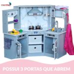 Cozinha Madeira Infantil Completa Com Geladeira E Máquina de Lavar 77PCS - BW456 - 7