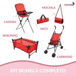 Kit Carrinho Boneca Infantil 5 peças - BW330VM - 7
