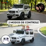 Mini Carro Elétrico Gigante 24V Licenciado Mercedes Benz G63 Branco - BW434BR - 8