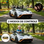 Mini Carro Licenciado 12V Lamborghini Huracan Sto Branco - BW403BR - 8