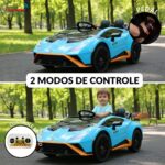Mini Carro Licenciado 12V Lamborghini Huracan Sto Azul - BW403AZ - 8