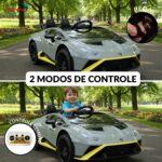 Mini Carro Licenciado 12V Lamborghini Huracan Sto Cinza - BW403CZ - 8