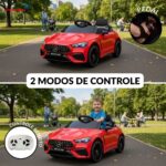 Mini Carro Elétrico 12V Licenciado Mercedes Benz Cle53 Vermelho  - BW435VM - 8