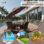 Ombrelone Base Central Articulado Com Led 2,70m TerraCota - IWOBCAL270TE - 8