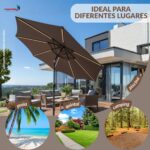 Ombrelone Central Led Varetas 2,70m TerraCota - IWOBCL270TE - 8