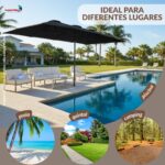 Ombrelone Central Duplo 4,6M Preto - IWOBCD460PT - 8