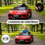 Mini Carro Elétrico 12V Licenciado Corvette C8 Vermelho - BW431VM - 8