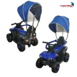 Mini Quadriciclo Elétrico 6V Com Empurrador E Cobertura Azul - BW393AZ - 9
