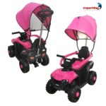Mini Quadriciclo Elétrico 6V Com Empurrador E Cobertura Rosa - BW393RS - 9