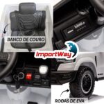 Mini Carro Elétrico 12V Licenciado Dodge Ram 1500 RHO Branco - BW427BR - 9