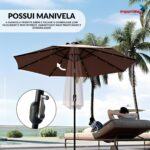 Ombrelone Base Central Articulado Com Led 2,70m TerraCota - IWOBCAL270TE - 9