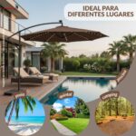 Ombrelone Lateral Com Led 3,00m TerraCota - IWOBLL300TE - 9