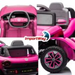 Mini Carro Elétrico 12V Licenciado Volkswagen E Buggy Rosa - BW432RS - 9