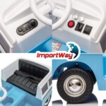 Mini Kombi Elétrica 6V Licenciado Volkswagen Buzz Azul - BW430AZ - 9