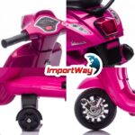 Mini Moto Elétrica 6V Licenciado Vespa Rosa - BW433RS - 9
